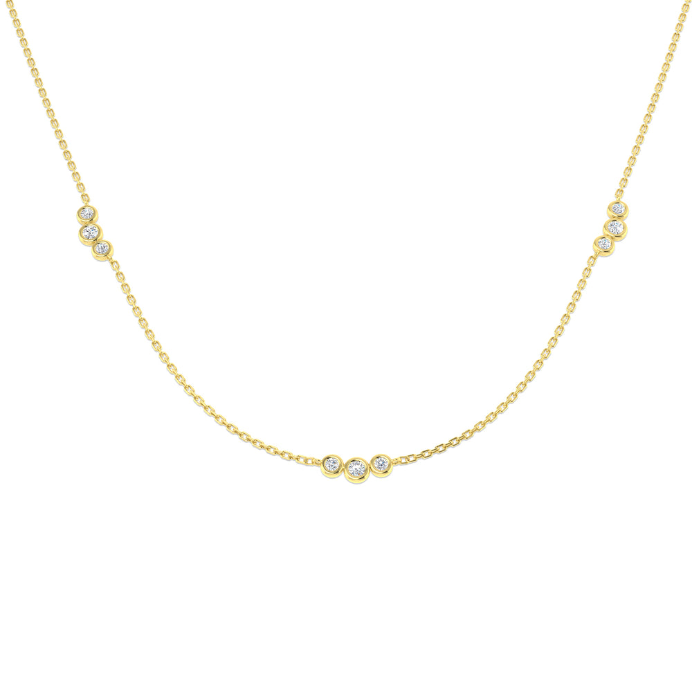 Anole Diamond Spectacle Necklace 0.5ct Gold Platinum