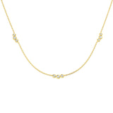 Anole Diamond Spectacle Necklace 0.5ct Gold Platinum
