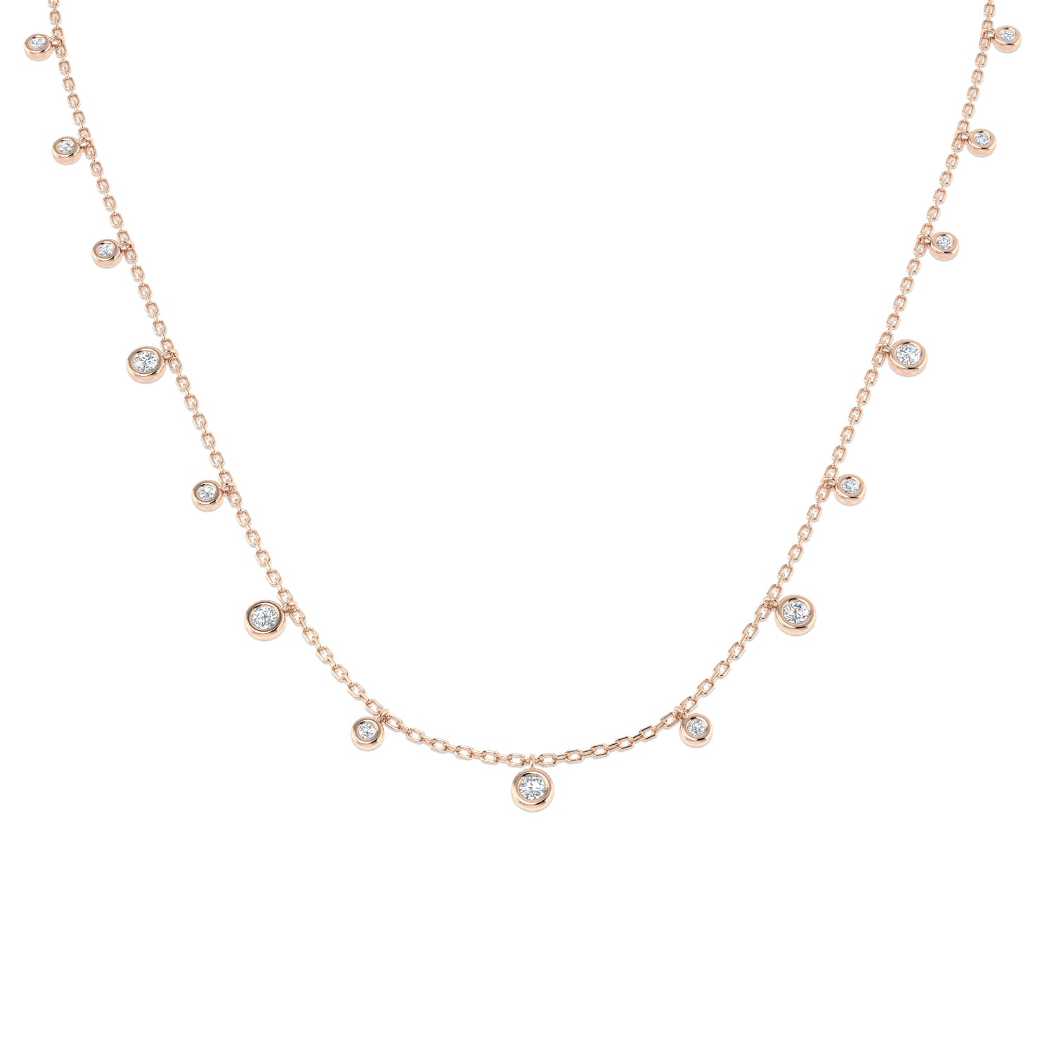 Anomy Diamond Spectacle Necklace 0.5ct Platinum Gold