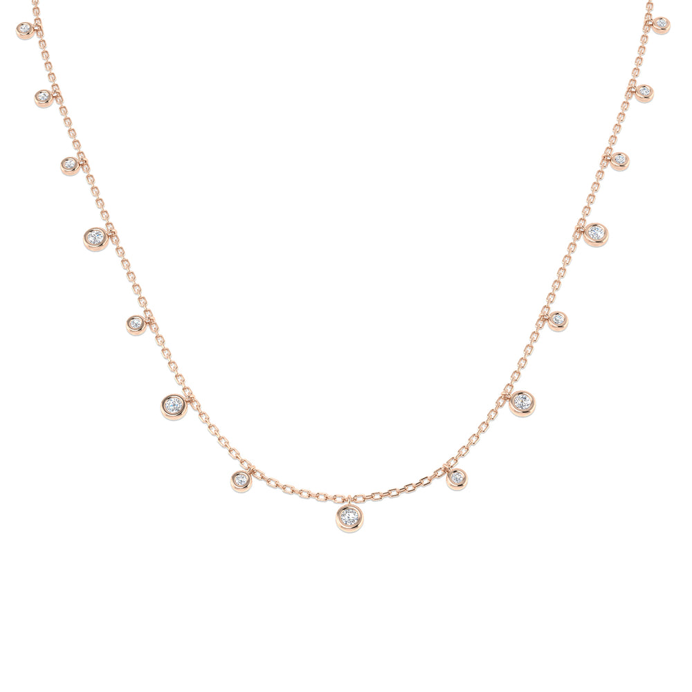 Anomy Diamond Spectacle Necklace 0.5ct Platinum Gold
