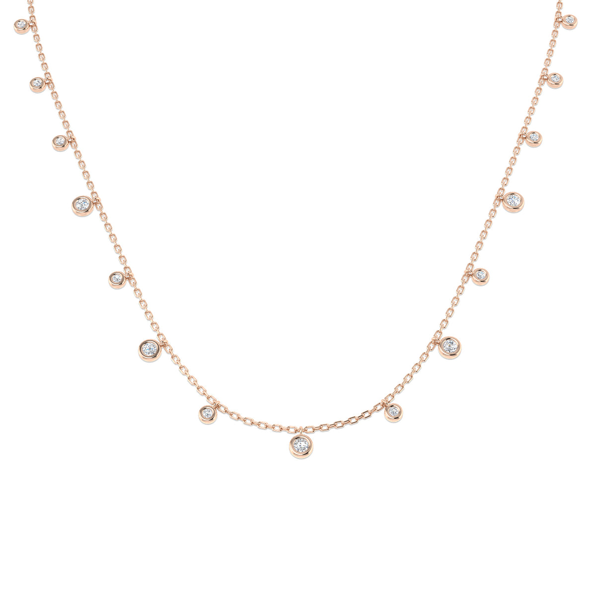 Anomy Diamond Spectacle Necklace 0.5ct Platinum Gold