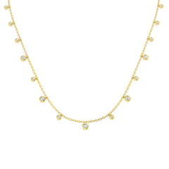 0.50Ct DE/VS Lab Grown Diamond Spectacle Necklace 9k Yellow Gold Ready To Ship