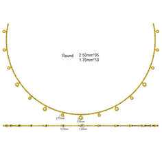 0.50Ct DE/VS Lab Grown Diamond Spectacle Necklace 9k Yellow Gold Ready To Ship