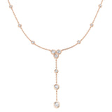 Anton Diamond Drop Necklace 1.25ct Gold Platinum