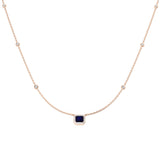 Avian Blue Sapphire Necklace 0.75ct to 1.25ct Gold Platinum