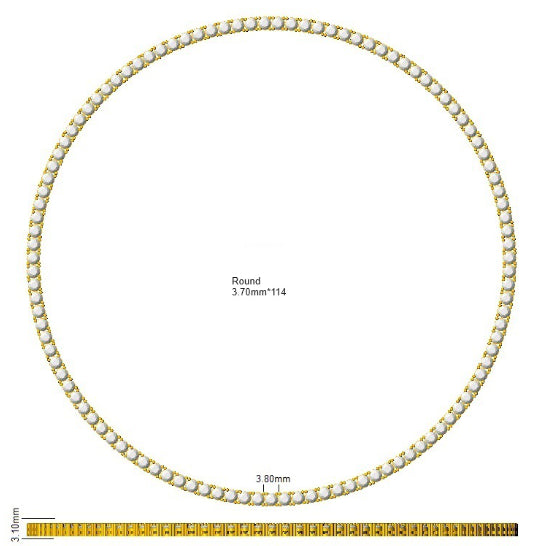 22 Carat D-E/VS Lab Grown Diamond Tennis Necklace 9k White Gold Ready To Ship