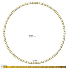 22 Carat D-E/VS Lab Grown Diamond Tennis Necklace 9k White Gold Ready To Ship