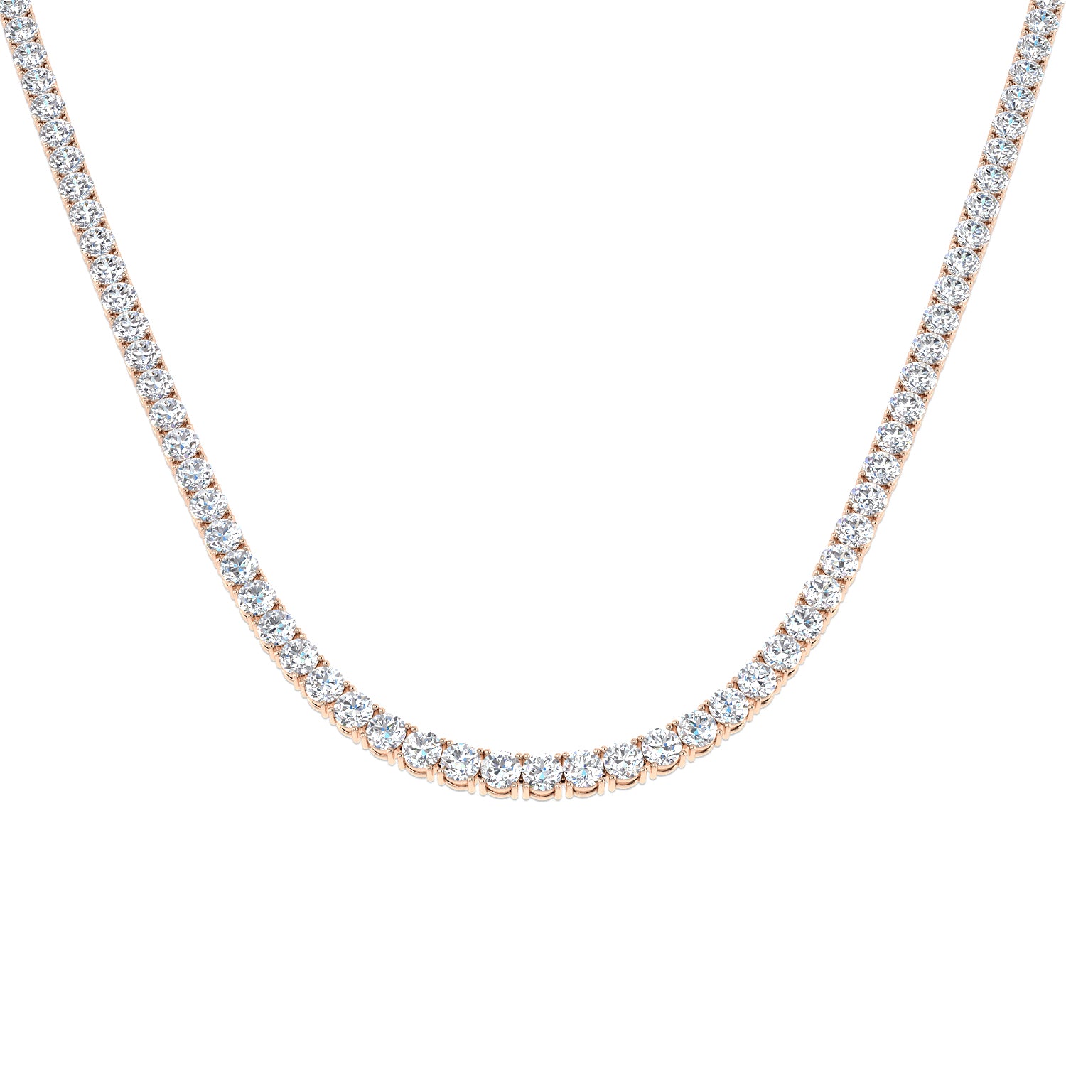 Ancut Tennis Necklace 2.5ct to 29ct Diamond Gold Platinum
