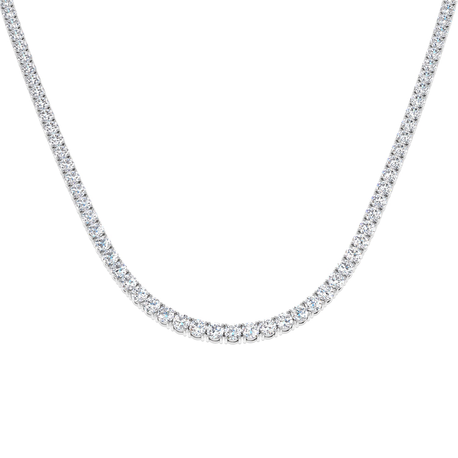 Ancut Tennis Necklace 2.5ct to 29ct Diamond Gold Platinum