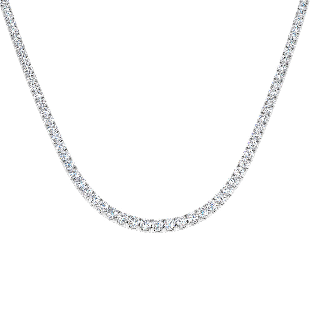 Ancut Tennis Necklace 2.5ct to 29ct Diamond Gold Platinum