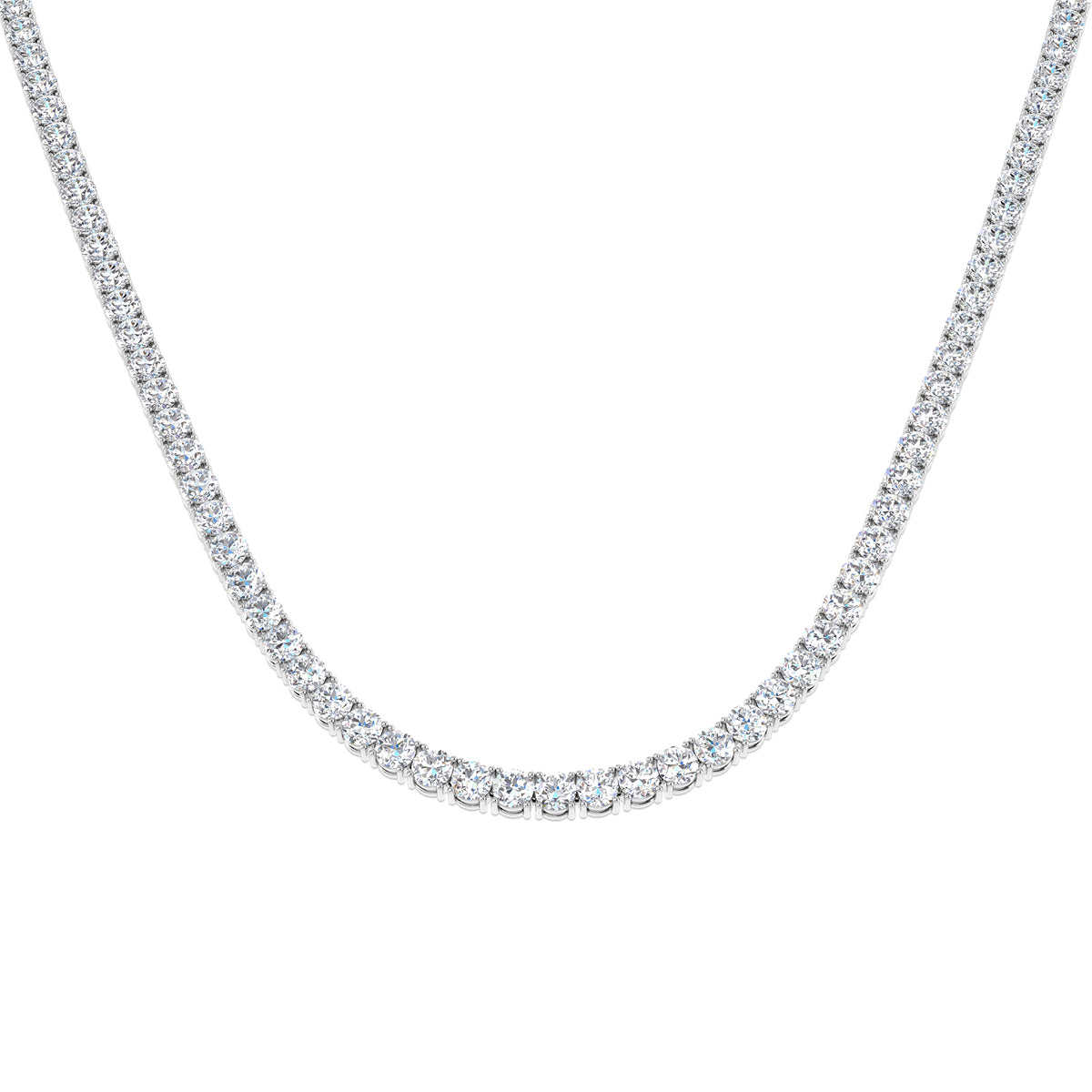 Ancut Tennis Necklace 2.5ct to 29ct Diamond Gold Platinum