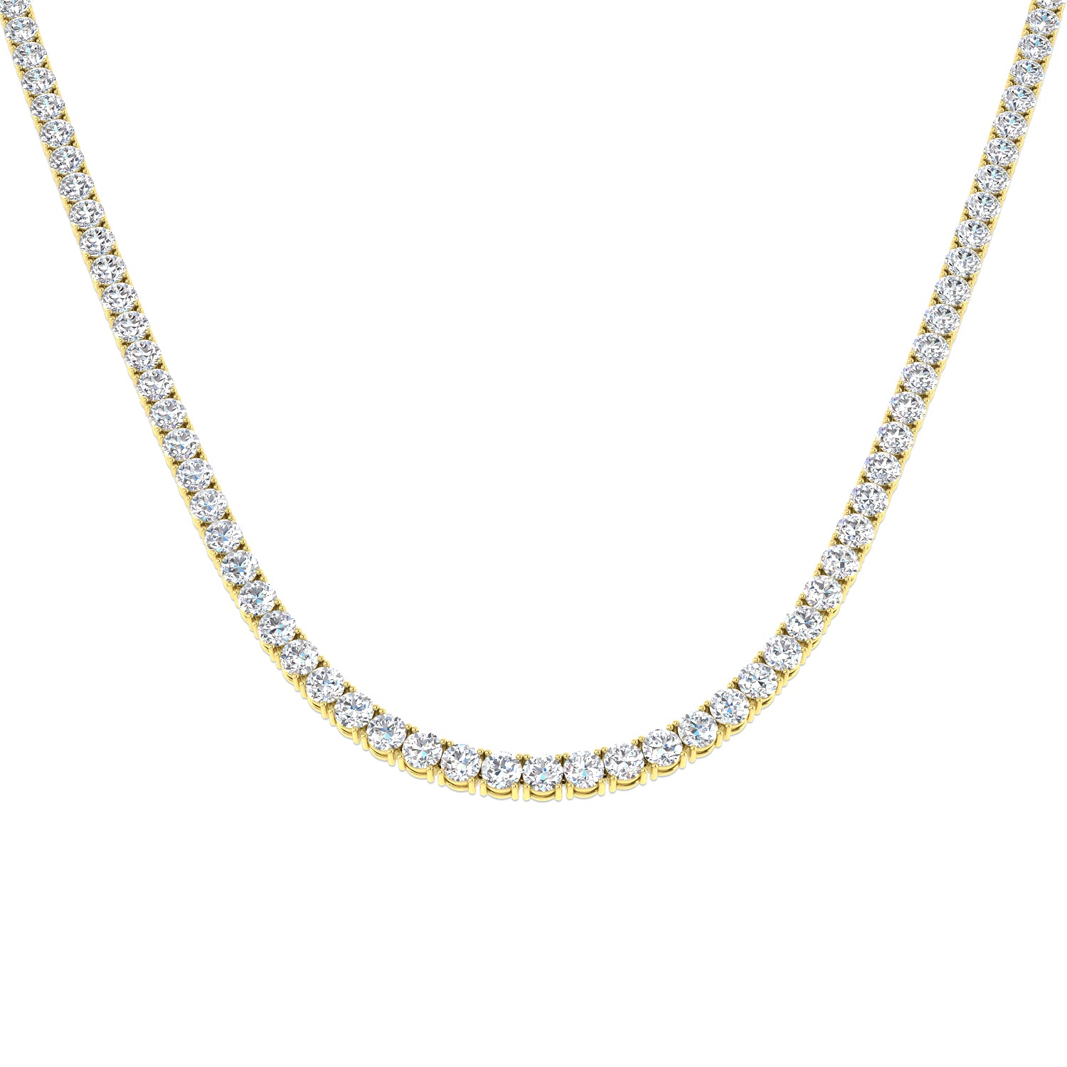 Ancut Tennis Necklace 2.5ct to 29ct Diamond Gold Platinum