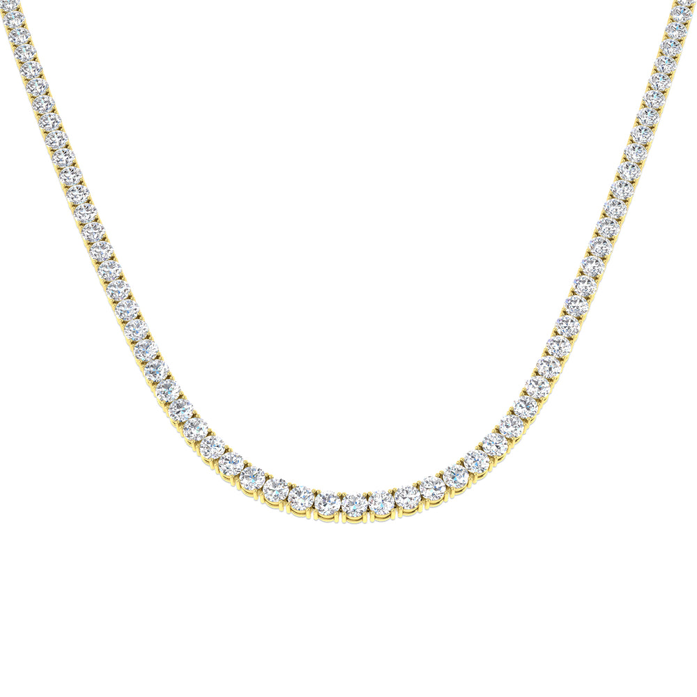 Ancut Tennis Necklace 2.5ct to 29ct Diamond Gold Platinum