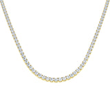 Ancut Tennis Necklace 2.5ct to 29ct Diamond Gold Platinum