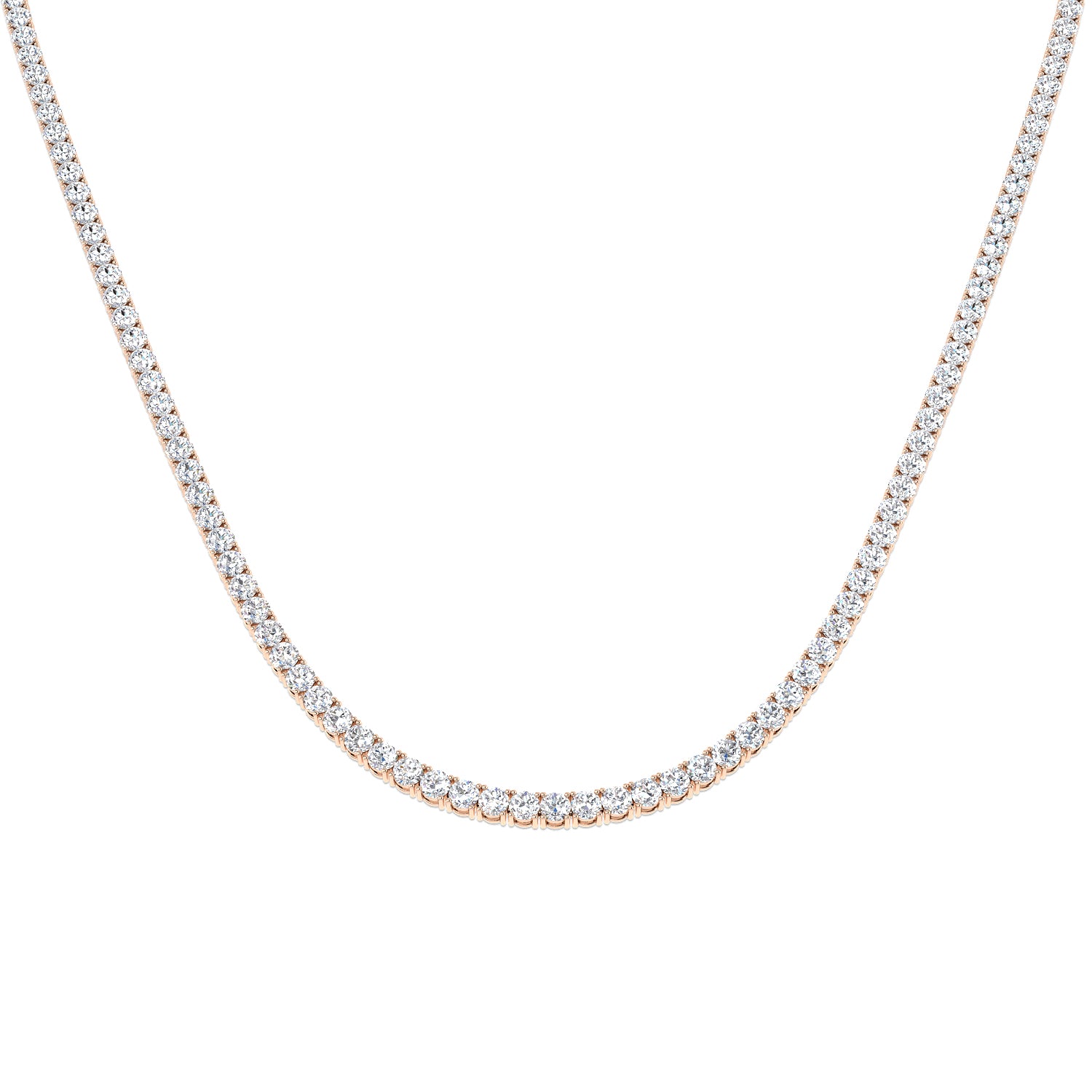 Ancut Tennis Necklace 2.5ct to 29ct Diamond Gold Platinum