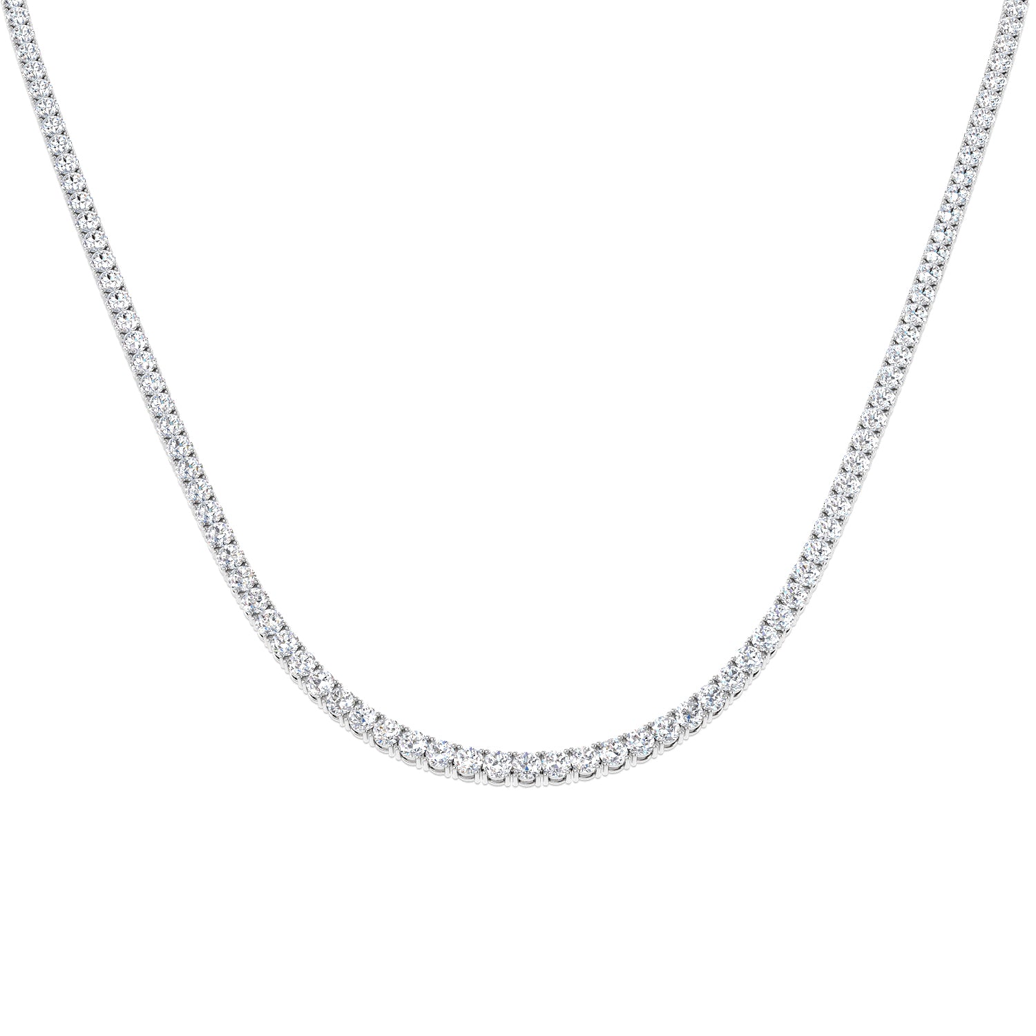 Ancut Tennis Necklace 2.5ct to 29ct Diamond Gold Platinum
