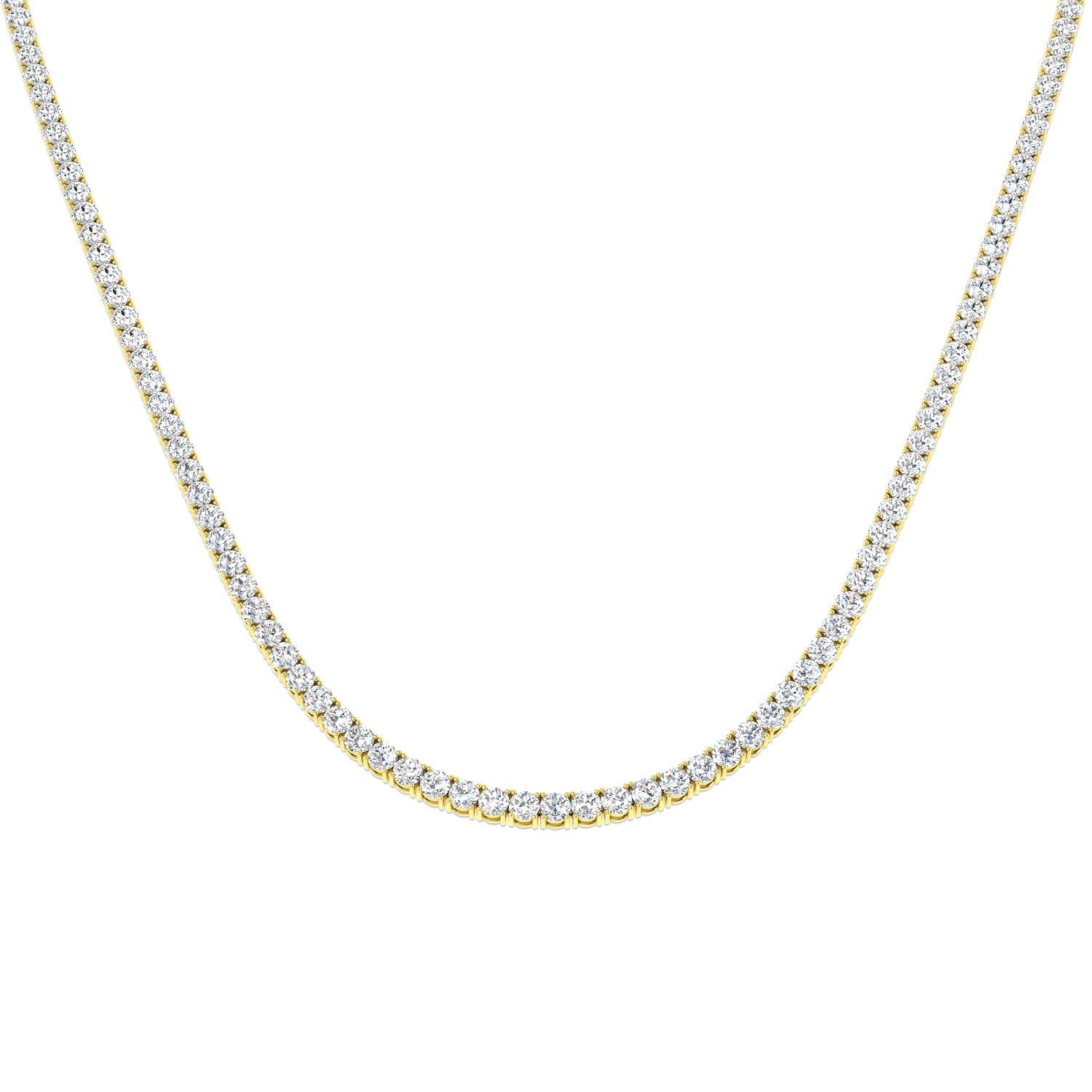 Ancut Tennis Necklace 2.5ct to 29ct Diamond Gold Platinum