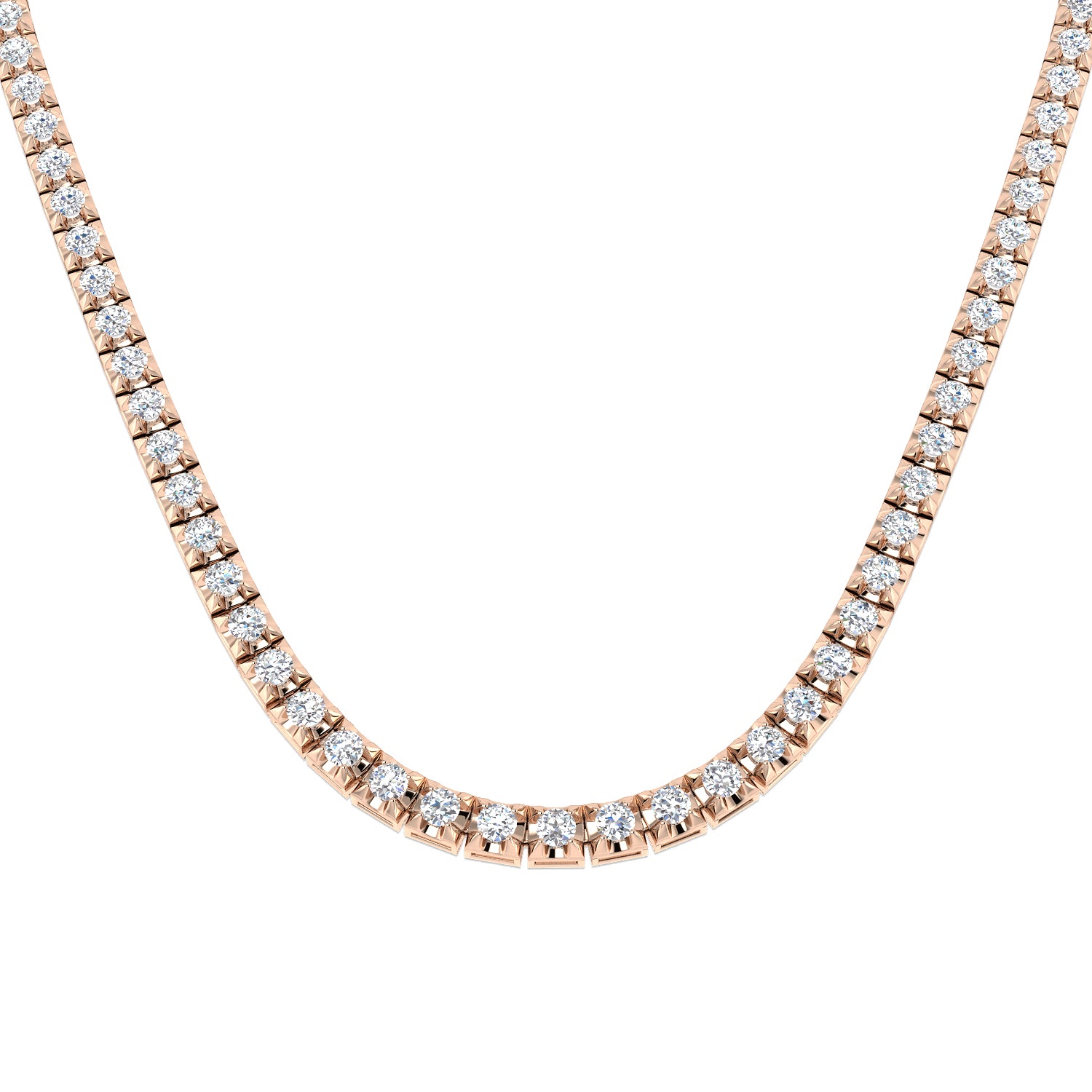 Atoll Diamond Tennis Necklace 2ct to 21ct Gold Platinum