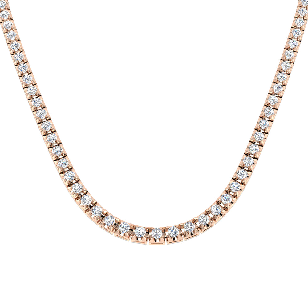 Atoll Diamond Tennis Necklace 2ct to 21ct Gold Platinum