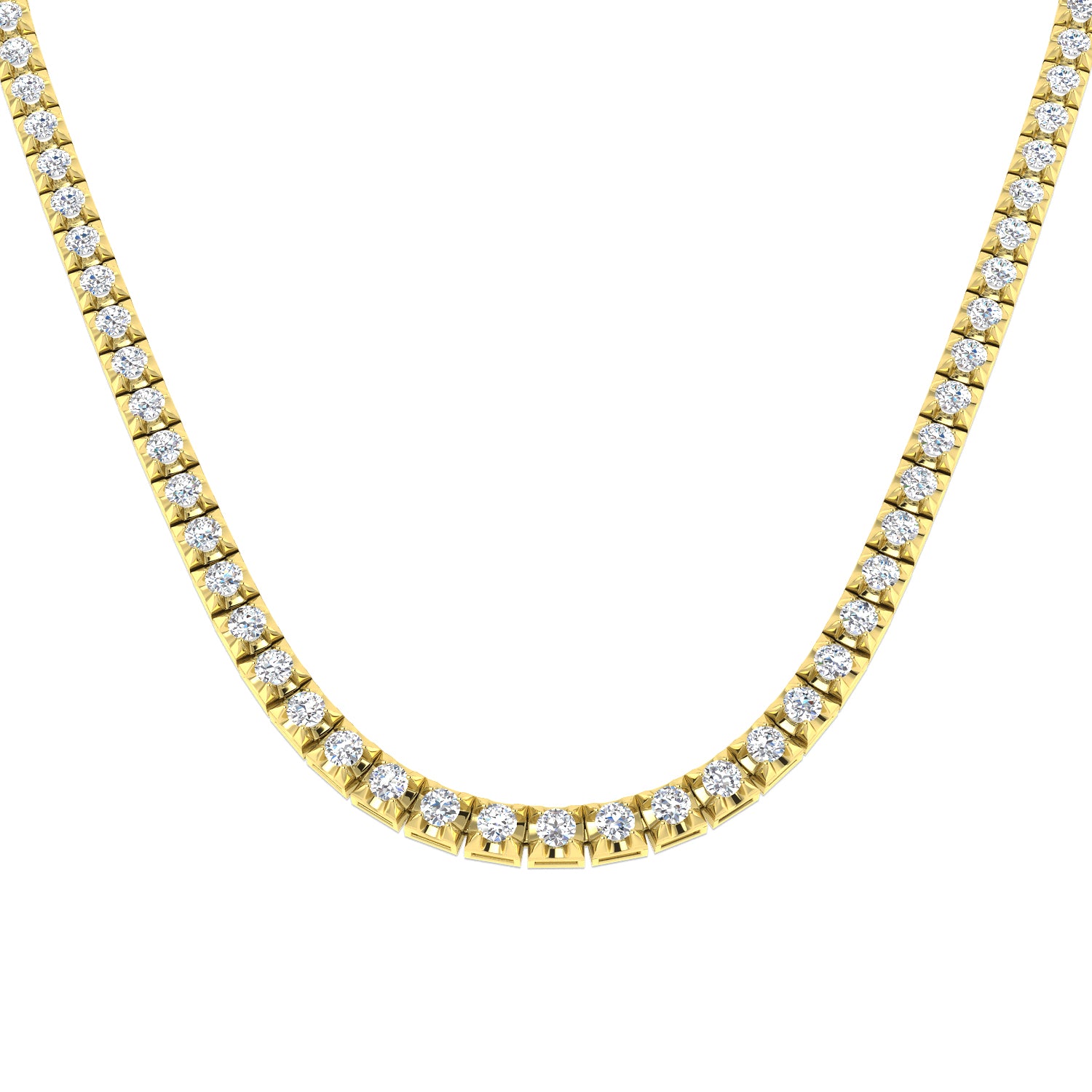Atoll Diamond Tennis Necklace 2ct to 21ct Gold Platinum