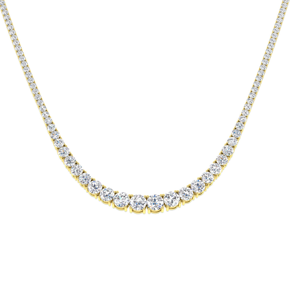 Attar Tennis Necklace 7.5ct to 17ct Gold Platinum