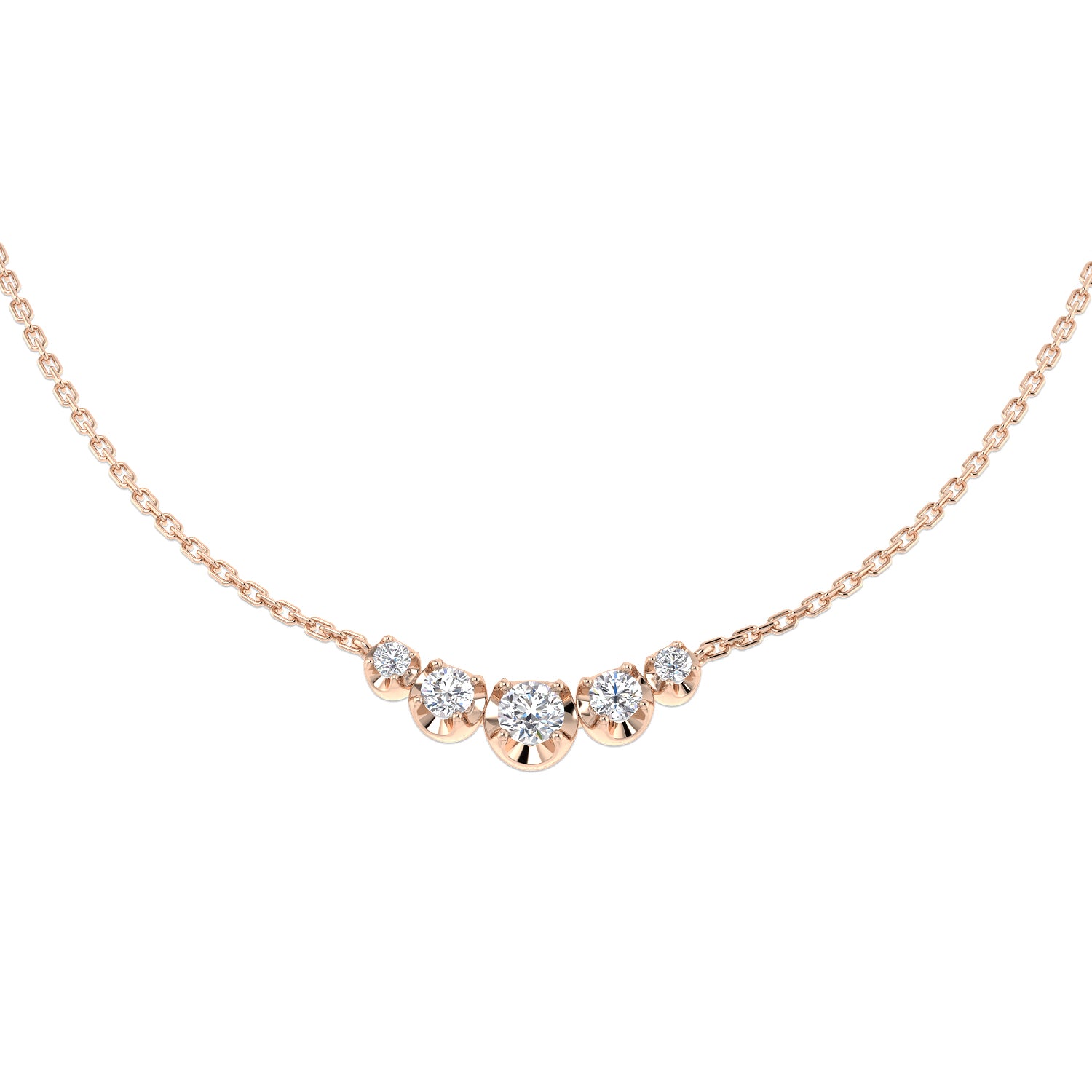 Anura Diamond Drop Necklace 0.33ct to 0.75ct Gold Platinum