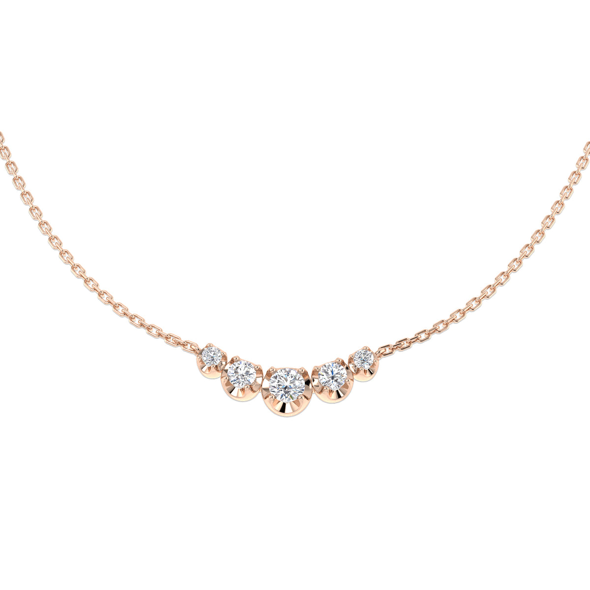 Anura Diamond Drop Necklace 0.33ct to 0.75ct Gold Platinum