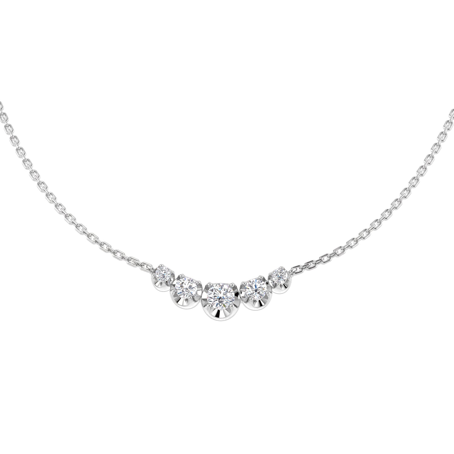 Anura Diamond Drop Necklace 0.33ct to 0.75ct Gold Platinum