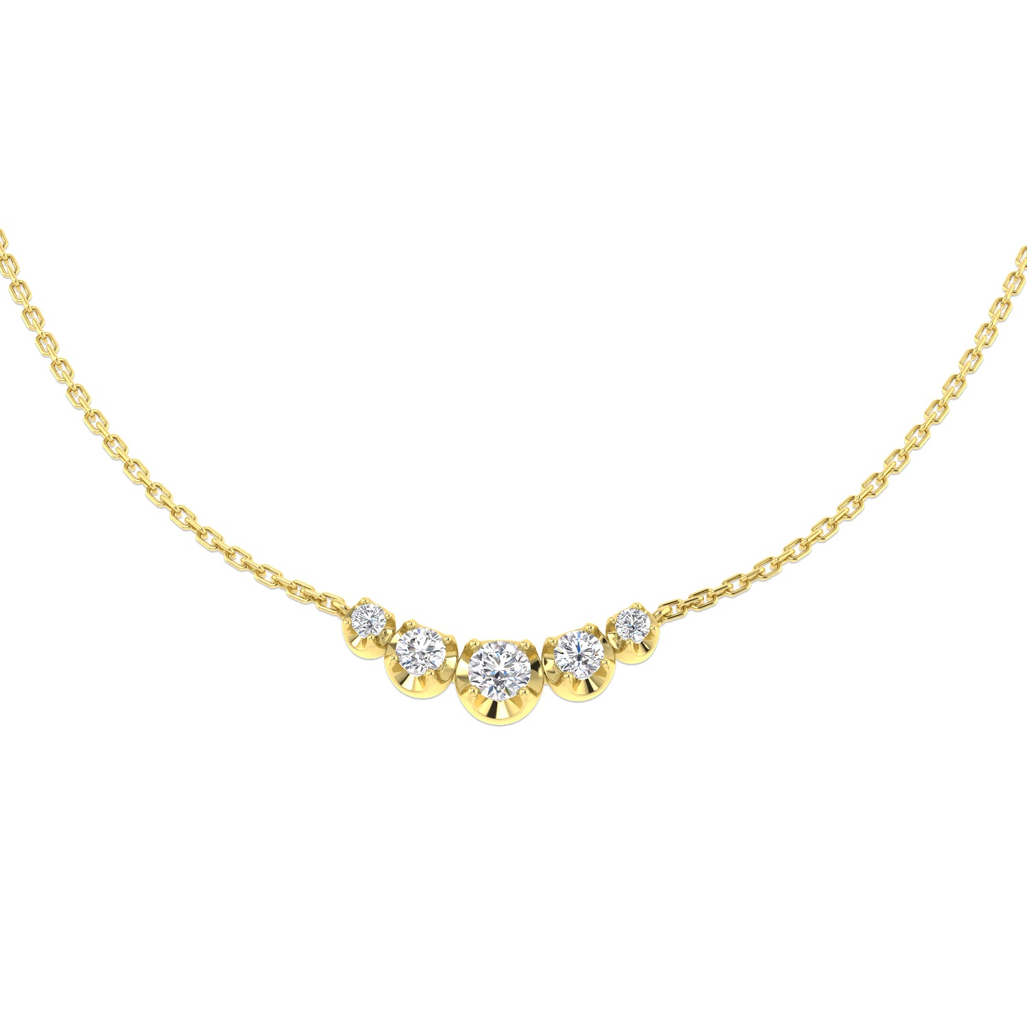 Anura Diamond Drop Necklace 0.33ct to 0.75ct Gold Platinum