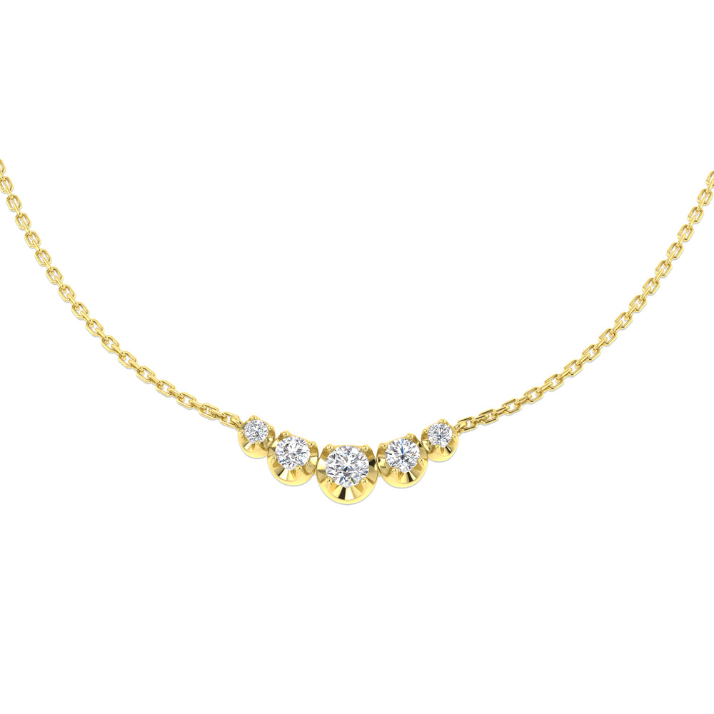 Anura Diamond Drop Necklace 0.33ct to 0.75ct Gold Platinum