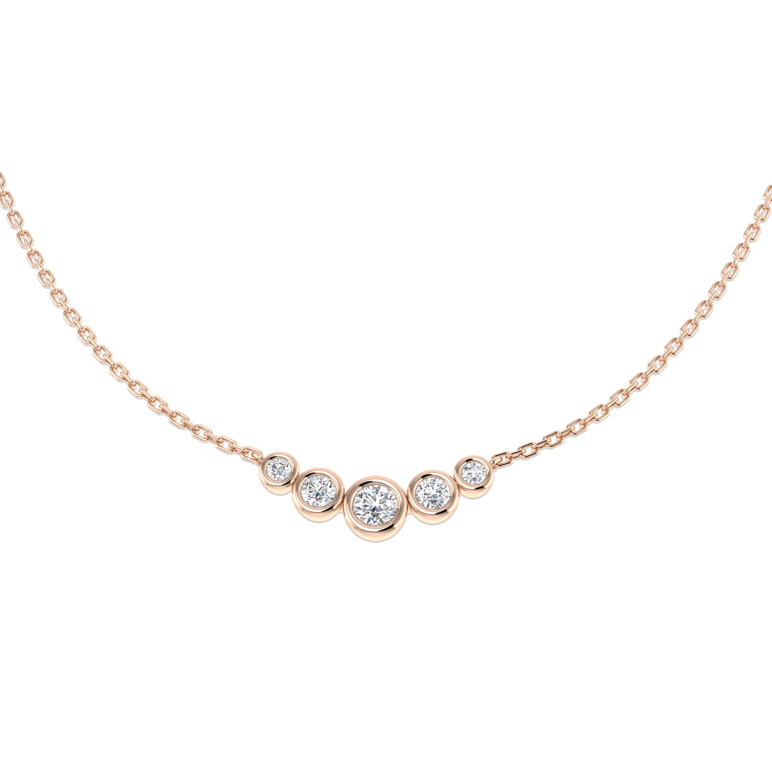 Anury Diamond Drop Necklace 0.33ct Gold Platinum