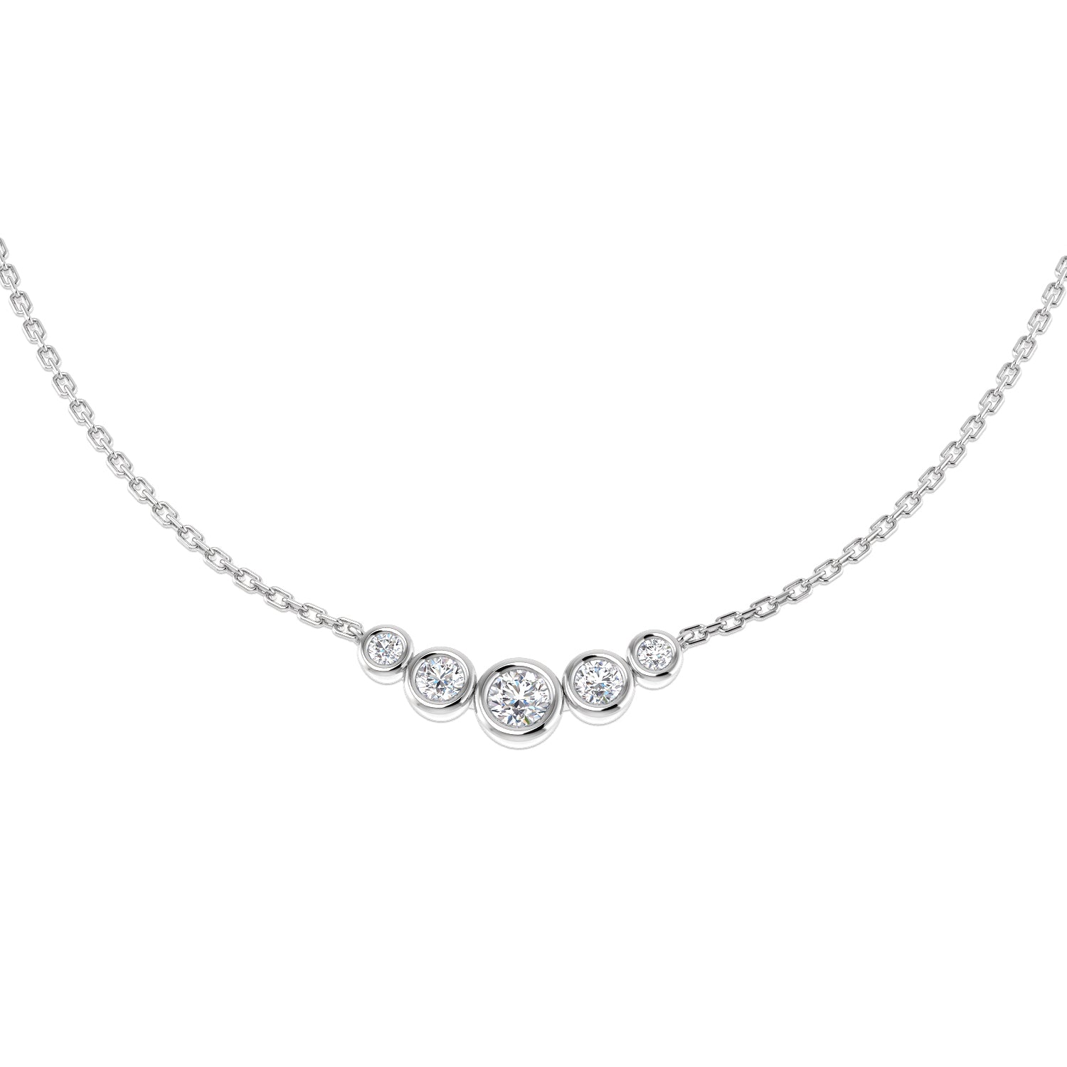 Anury Diamond Drop Necklace 0.33ct Gold Platinum