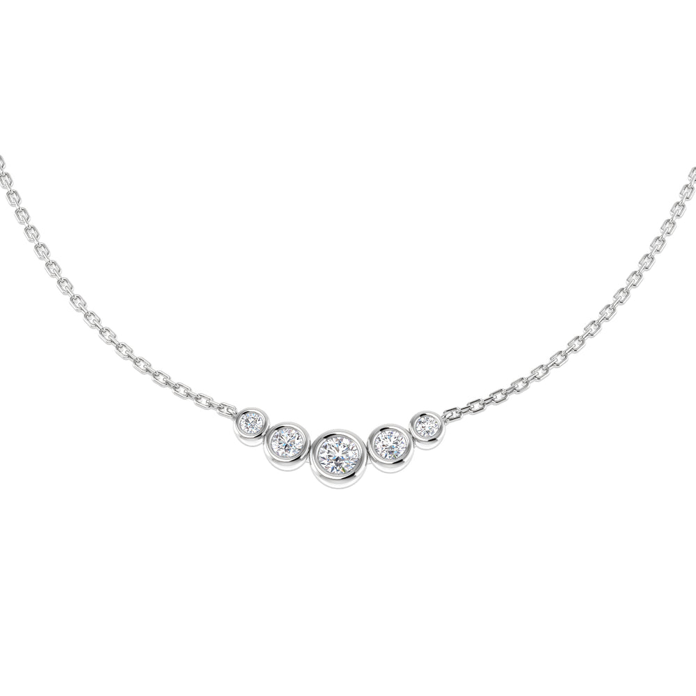 Anury Diamond Drop Necklace 0.33ct Gold Platinum