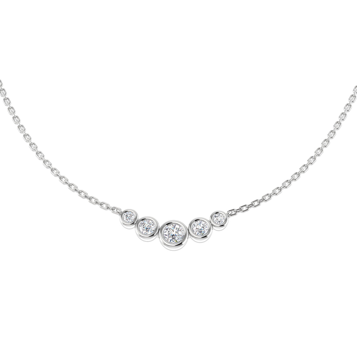 Anury Diamond Drop Necklace 0.33ct Gold Platinum