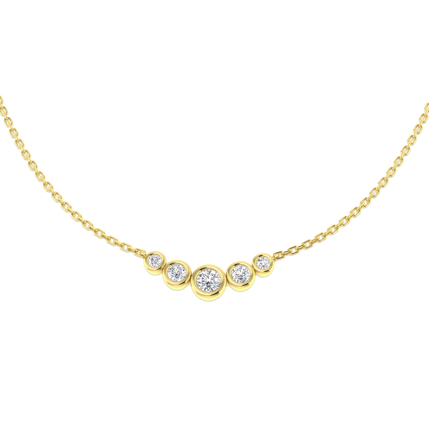 Anury Diamond Drop Necklace 0.33ct Gold Platinum