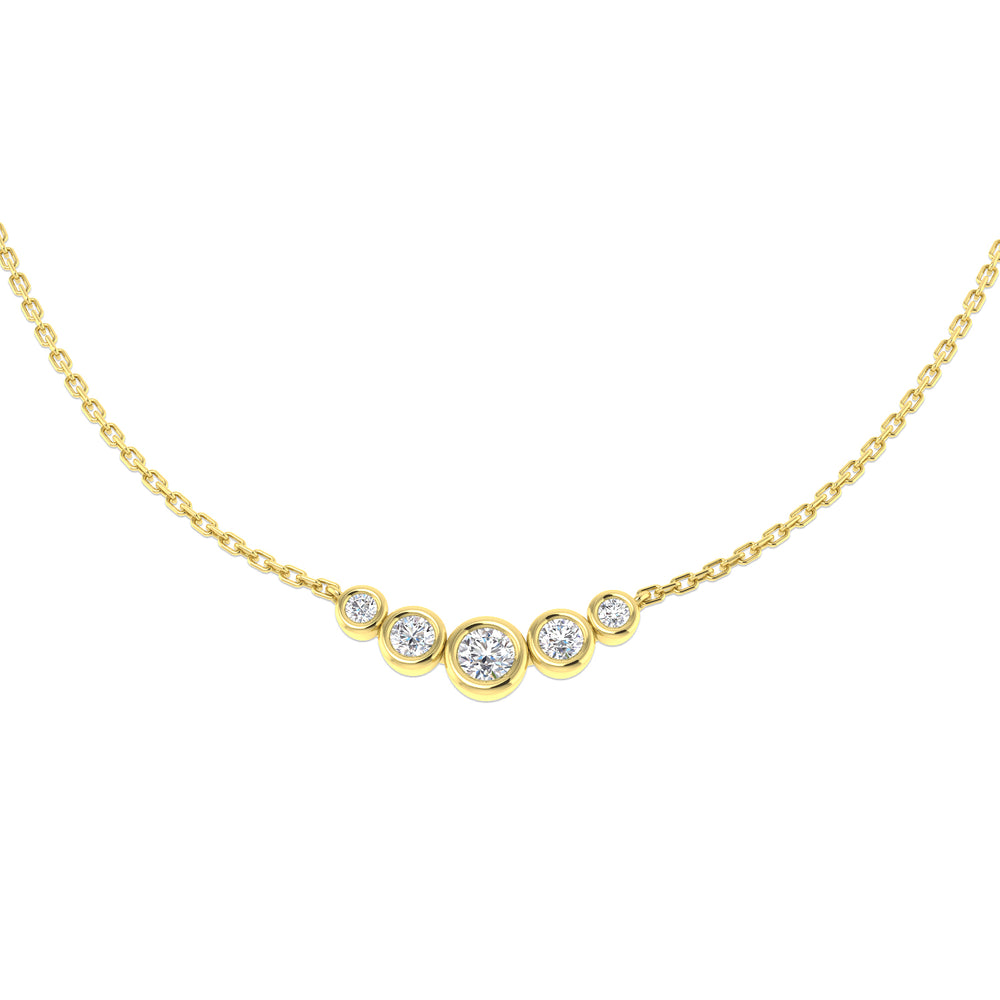 Anury Diamond Drop Necklace 0.33ct Gold Platinum