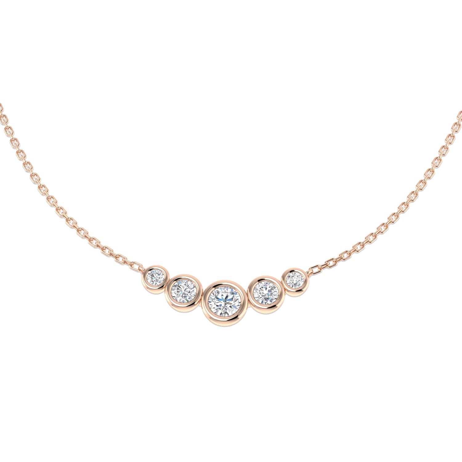 Anury Diamond Drop Necklace 0.33ct Gold Platinum