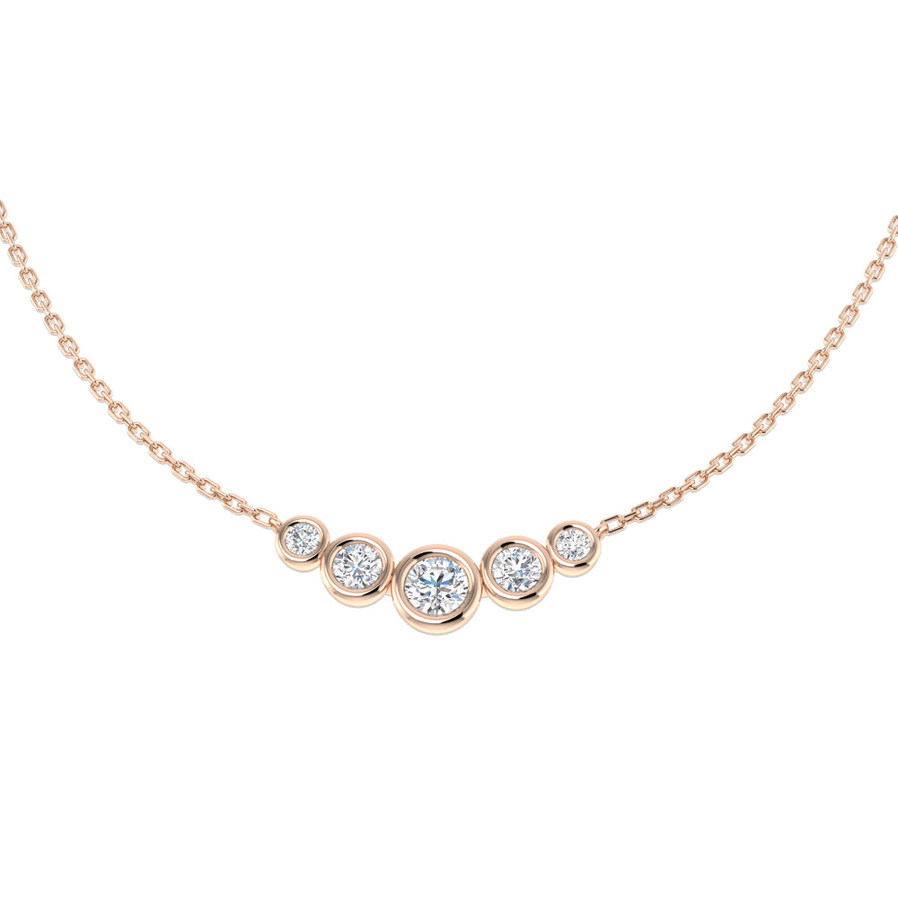 Anury Diamond Drop Necklace 0.33ct Gold Platinum