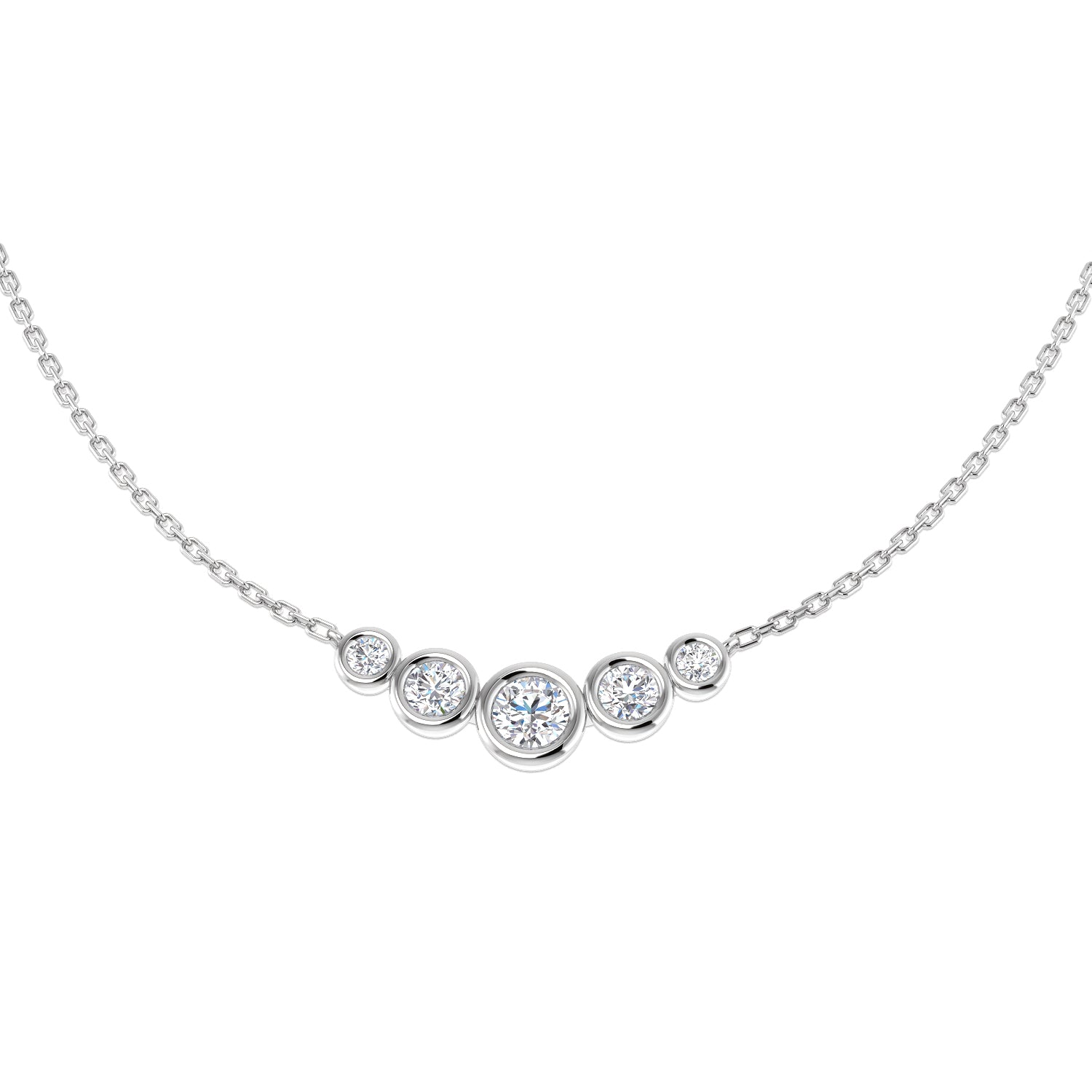 Anury Diamond Drop Necklace 0.33ct Gold Platinum