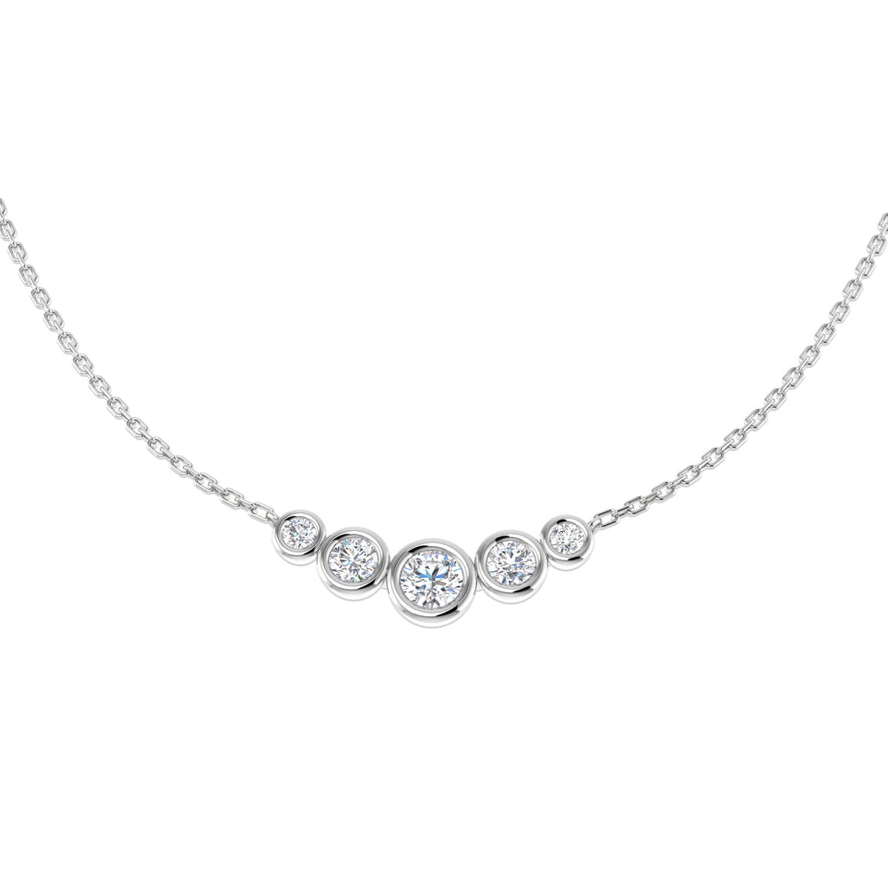 Anury Diamond Drop Necklace 0.33ct Gold Platinum