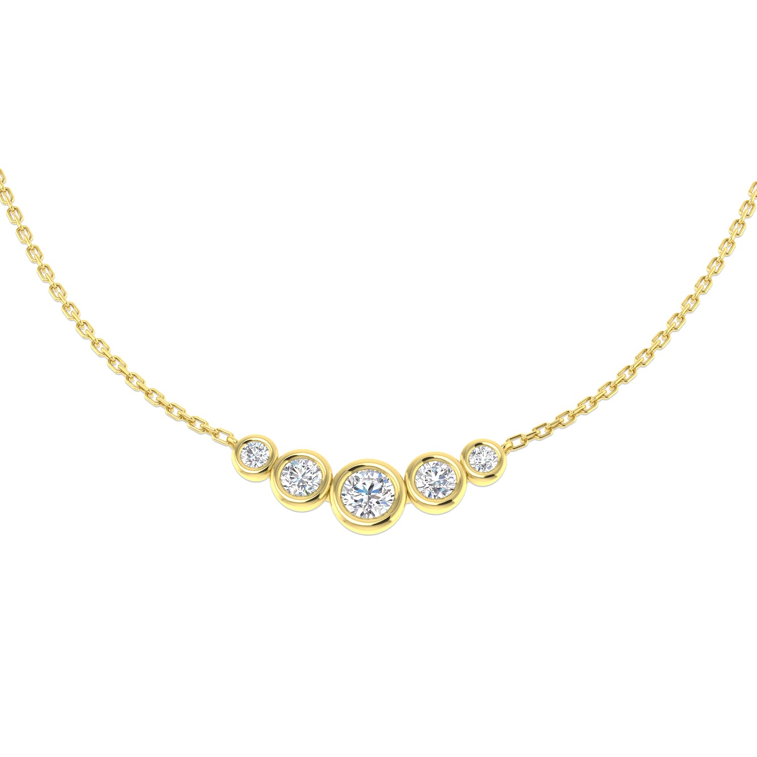 Anury Diamond Drop Necklace 0.33ct Gold Platinum