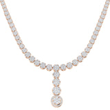 Augur Cluster Necklace 6ct Diamond Gold Platinum