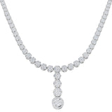 Augur Cluster Necklace 6ct Diamond Gold Platinum