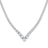 Ashen Diamond Tennis Necklace 8ct Gold Platinum
