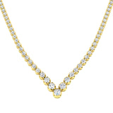 Ashen Diamond Tennis Necklace 8ct Gold Platinum
