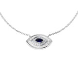 Arson Blue Sapphire Necklace 0.5ct Platinum Gold