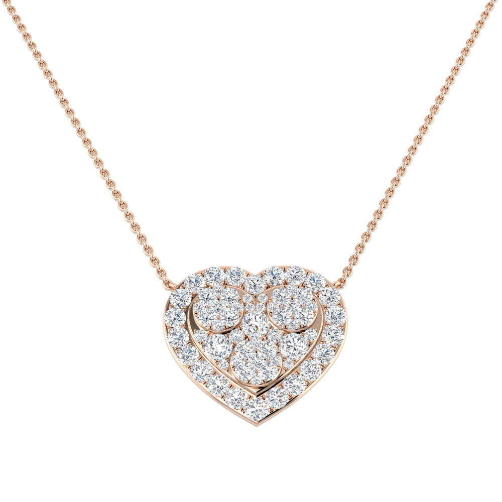 Avail Heart Diamond Necklace 1.25ct Platinum Gold