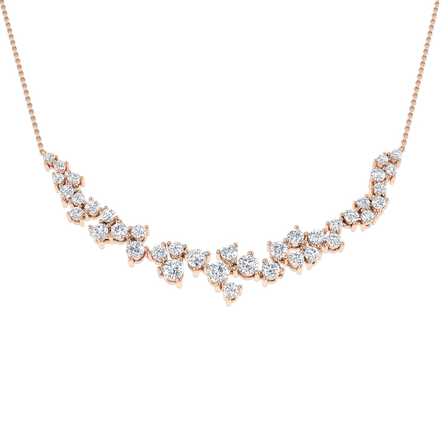 Auris Diamond Necklace Fancy 2.5ct Gold Platinum