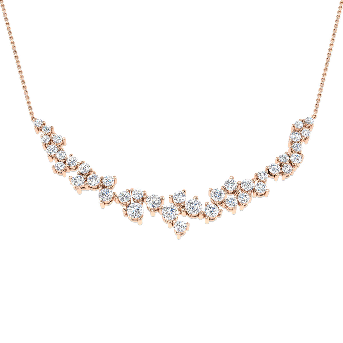 Auris Diamond Necklace Fancy 2.5ct Gold Platinum