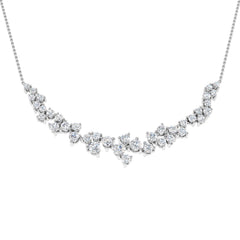 2.6 Carat D-E/VS Lab Grown Diamond Fancy Necklace 9k White Gold Ready To Ship